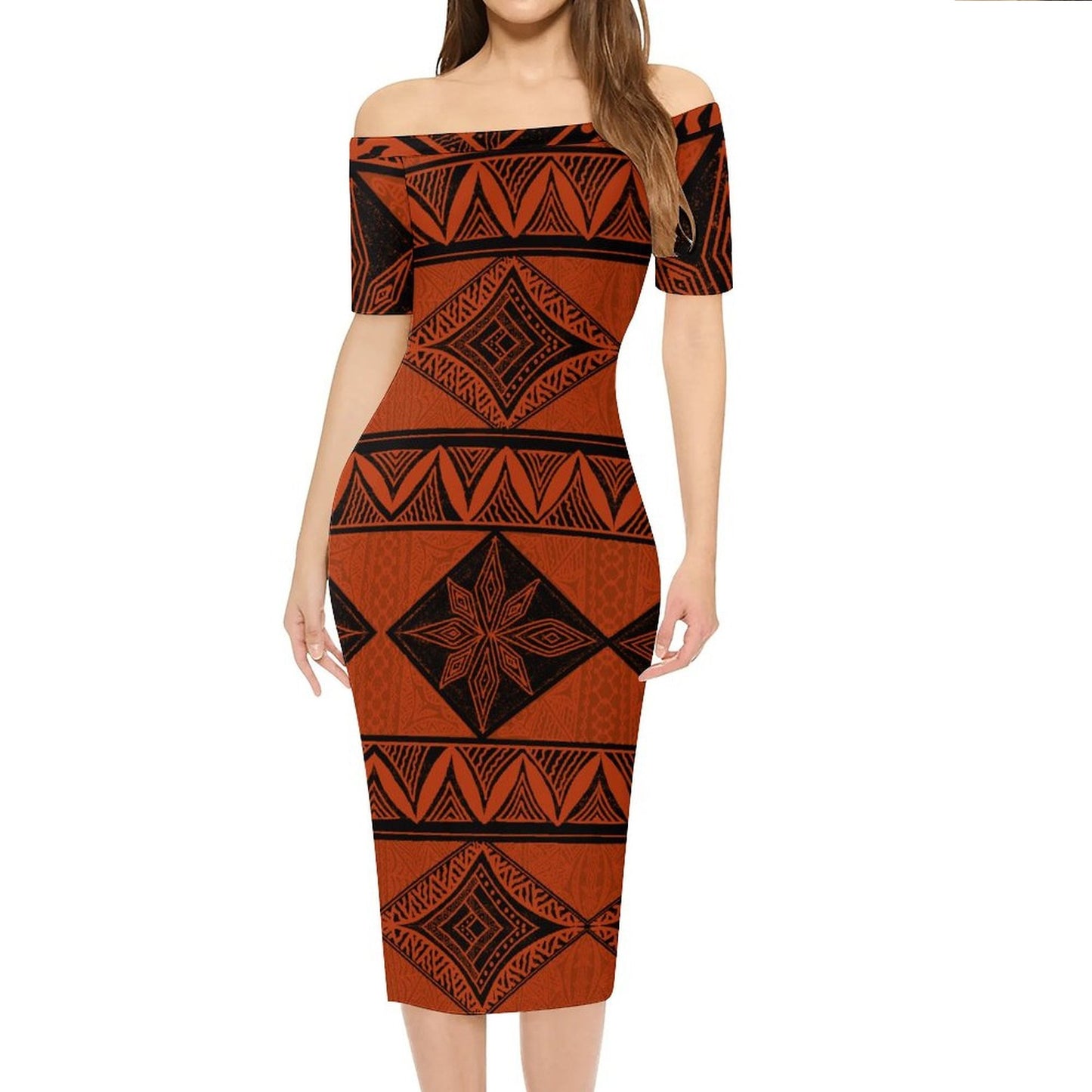 Robe longue leï rouge gatu