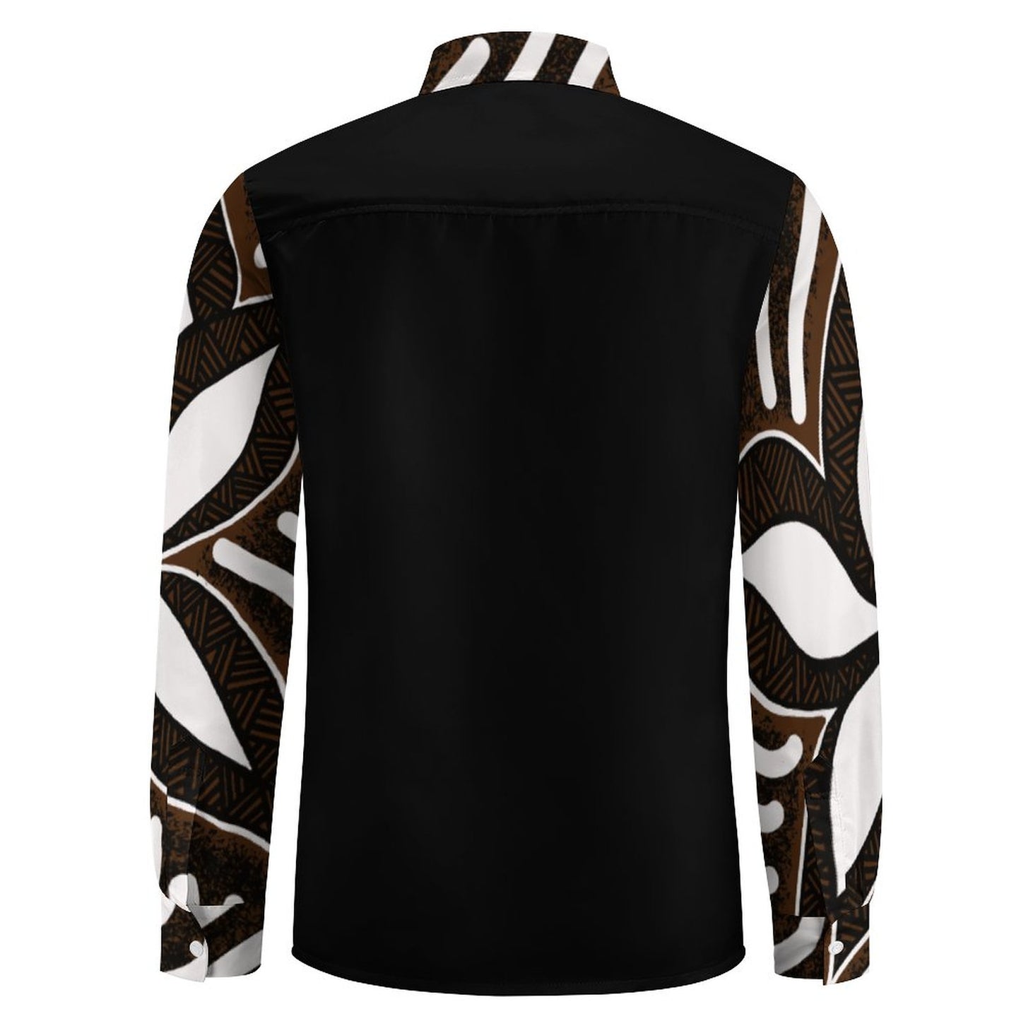 Chemise noir imprimé fleur gatu