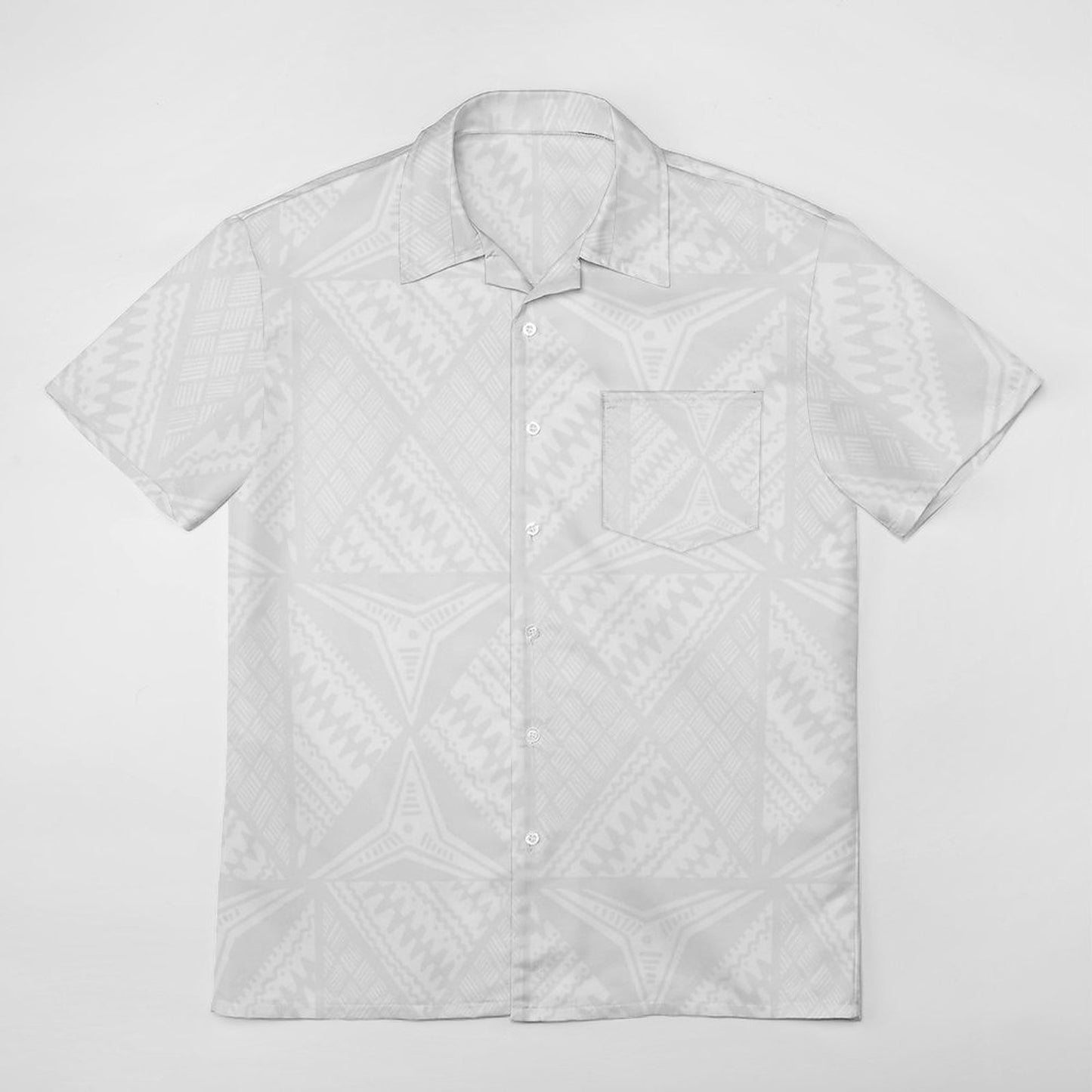 Chemise hévi blanc imprimé gatu fondu