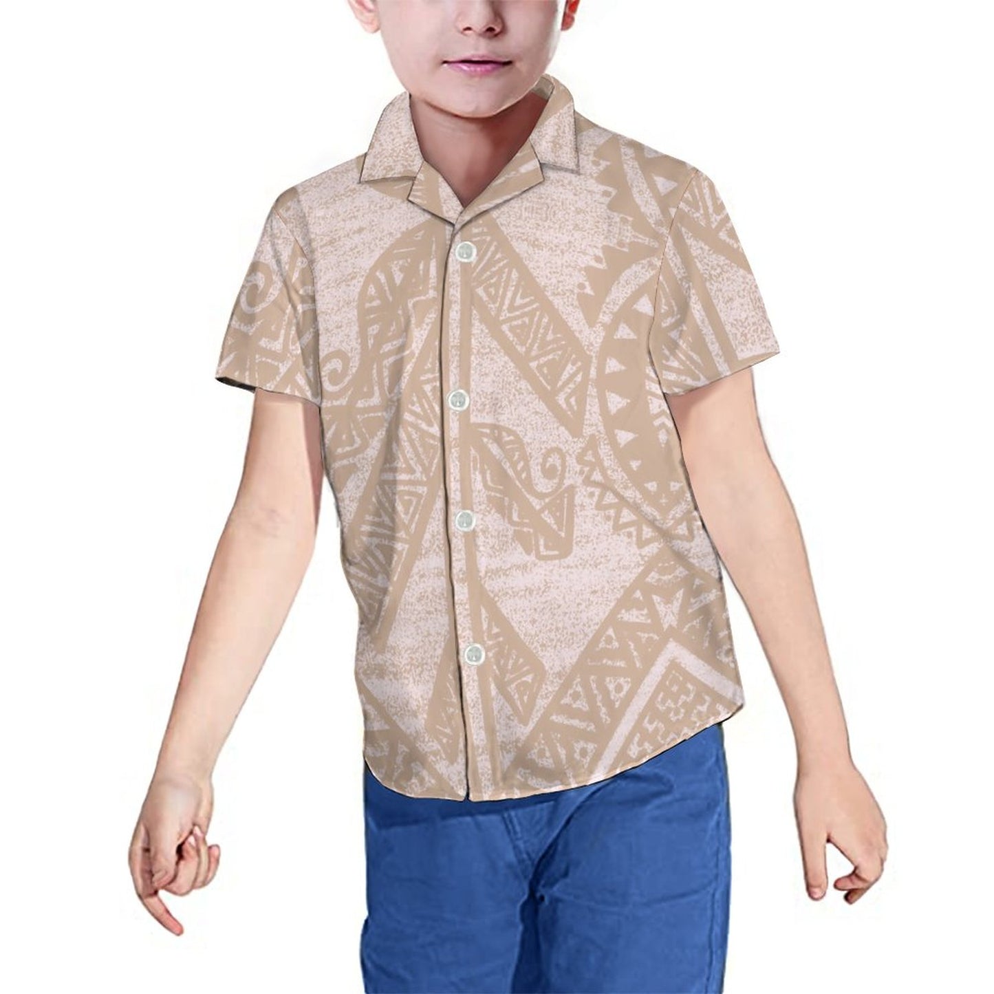 Chemise tita imprimée beige