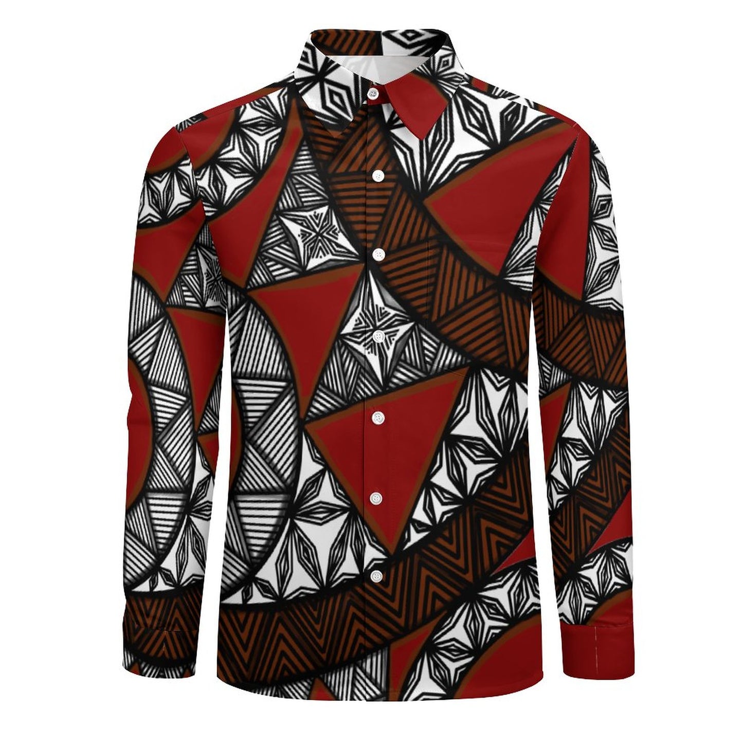 Chemise blanc matatoa imprimé gatu