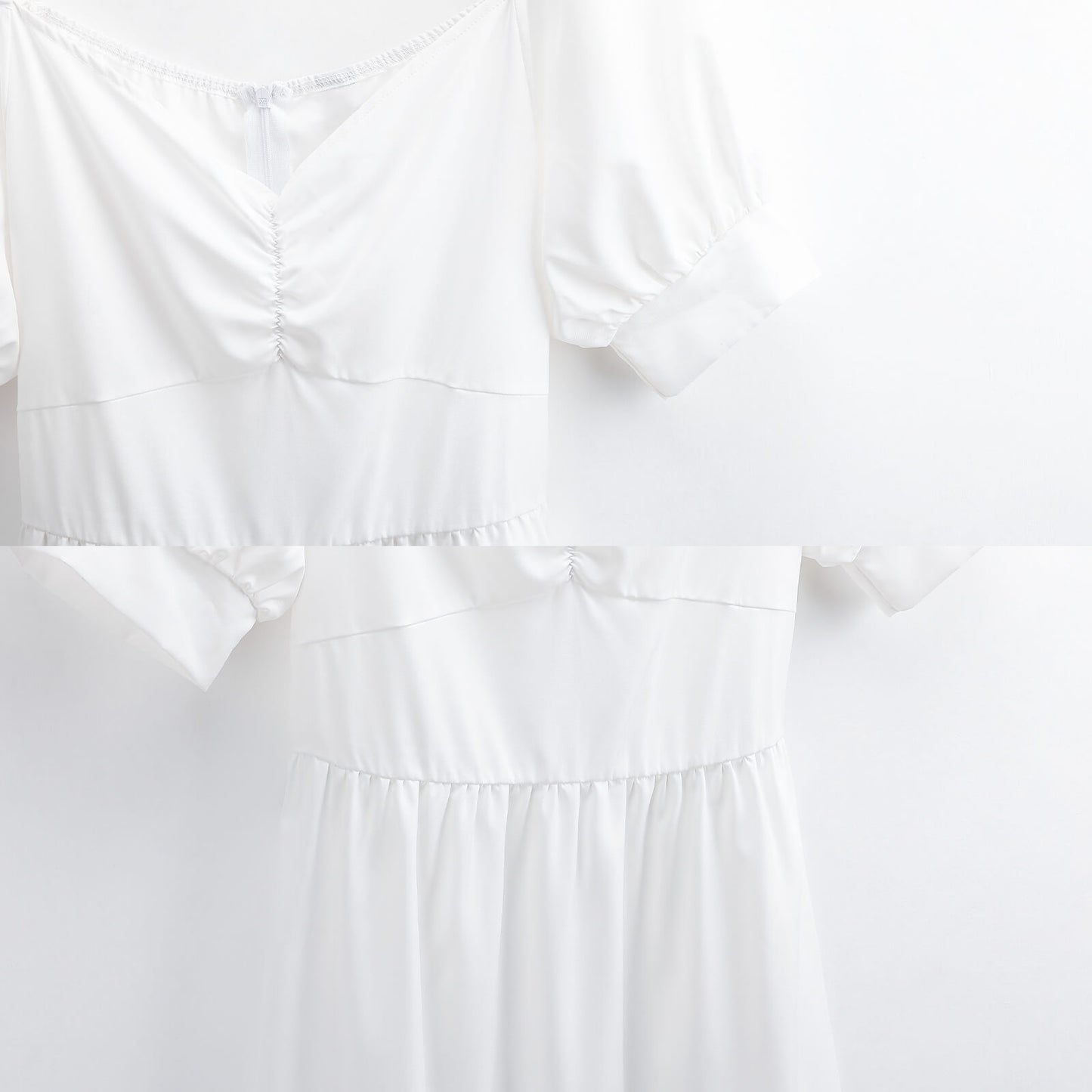 Robe ana blanc imprimée gatu