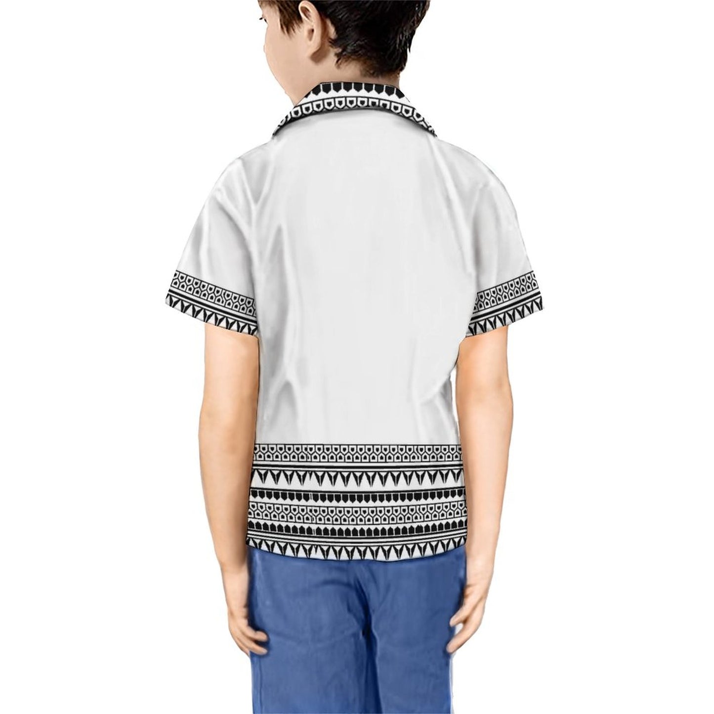 Chemise pour enfant imprimé tapa / blanc