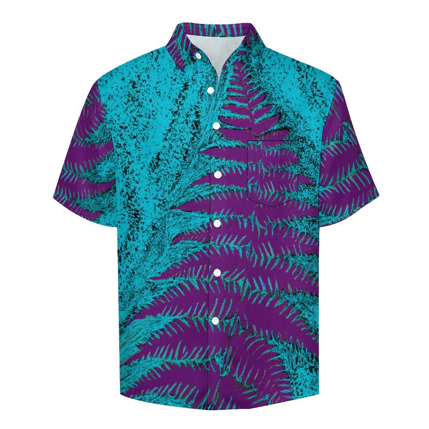Chemise pacific imprimé feuille violet