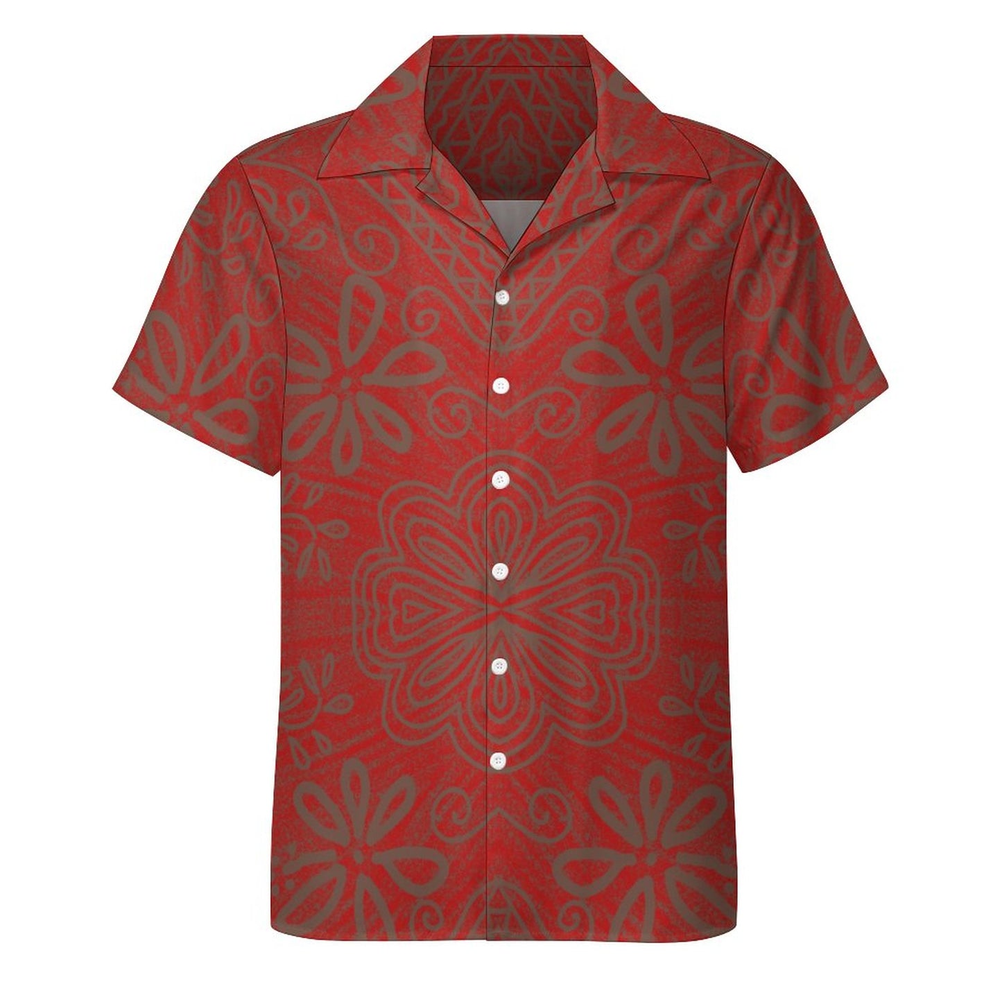 Chemise marron imprimé fleur