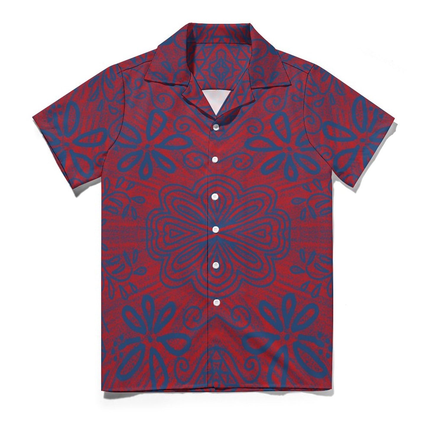 Chemise bleu imprimé fleur