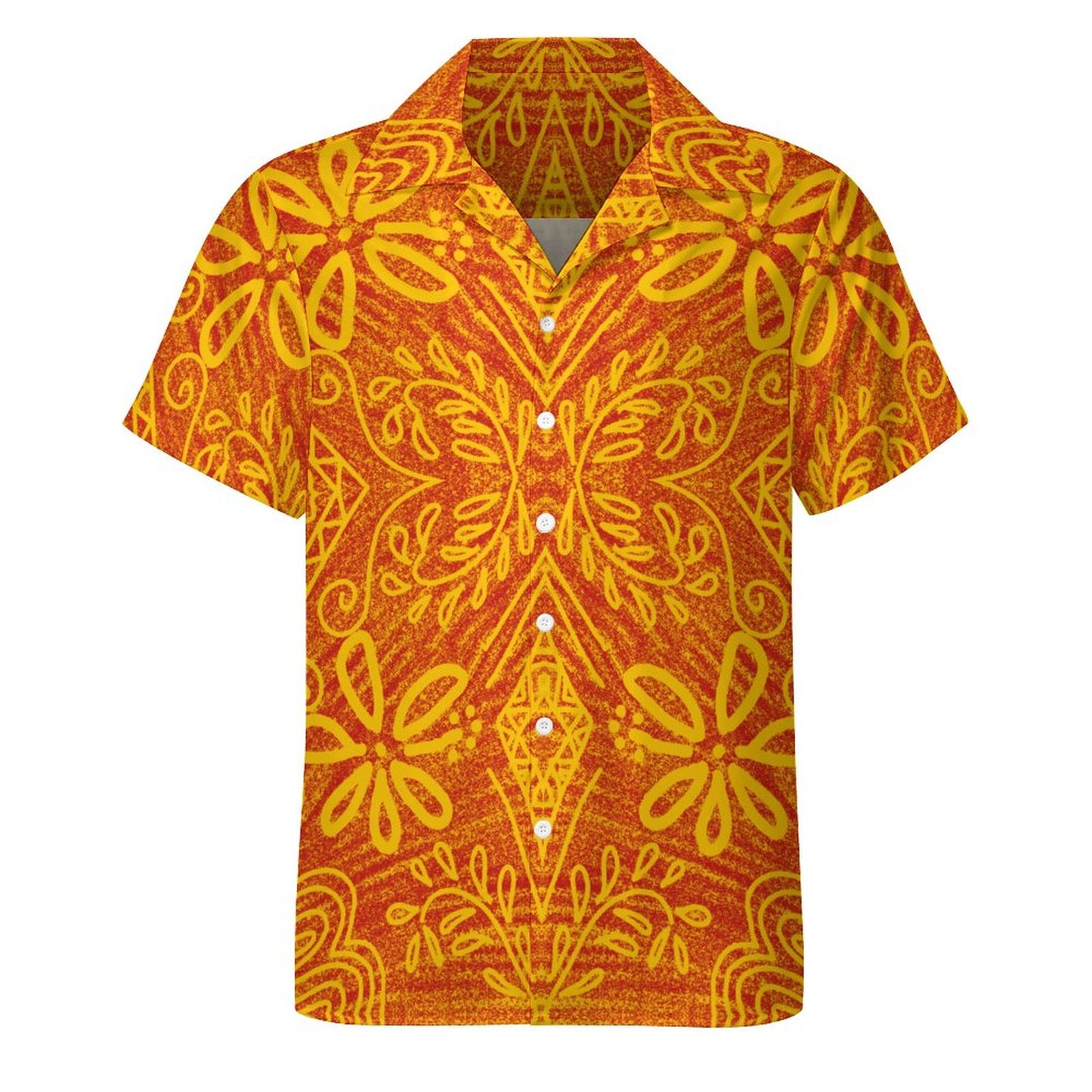 Chemise jaune imprimé fleur