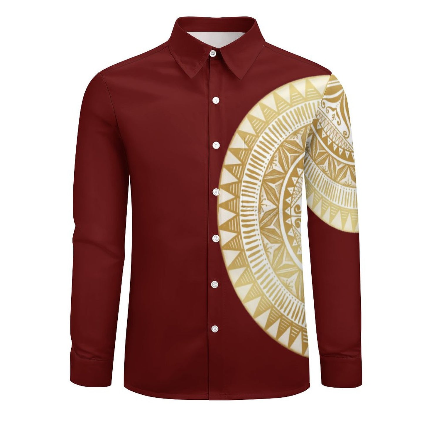 Chemise rouge imprimé tapa