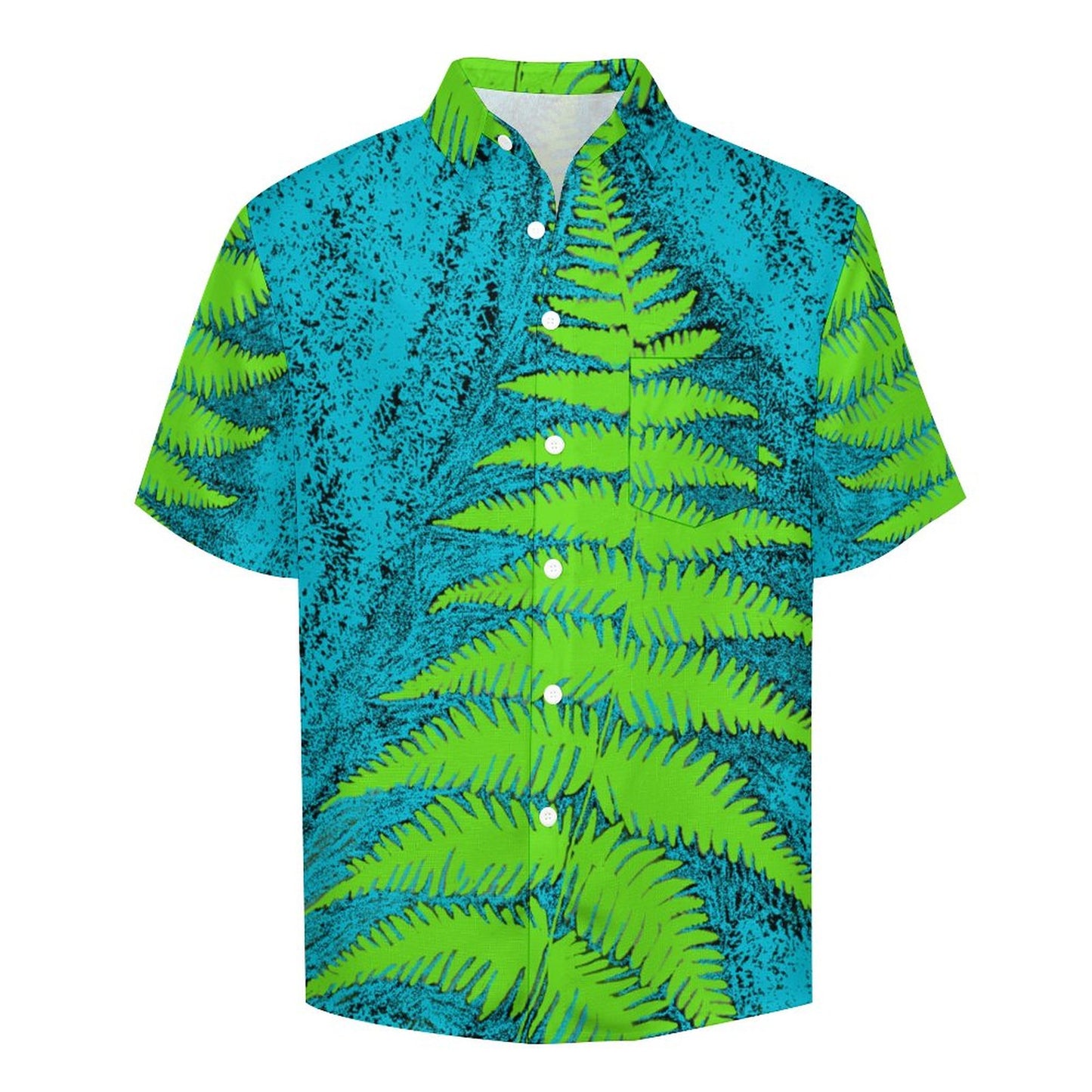Chemise pacific imprimé feuille verte