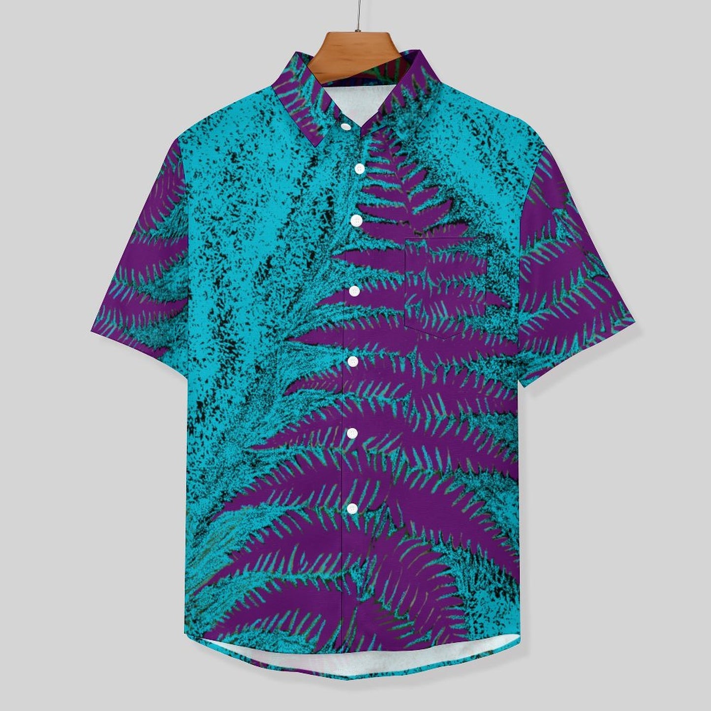 Chemise pacific imprimé feuille violet