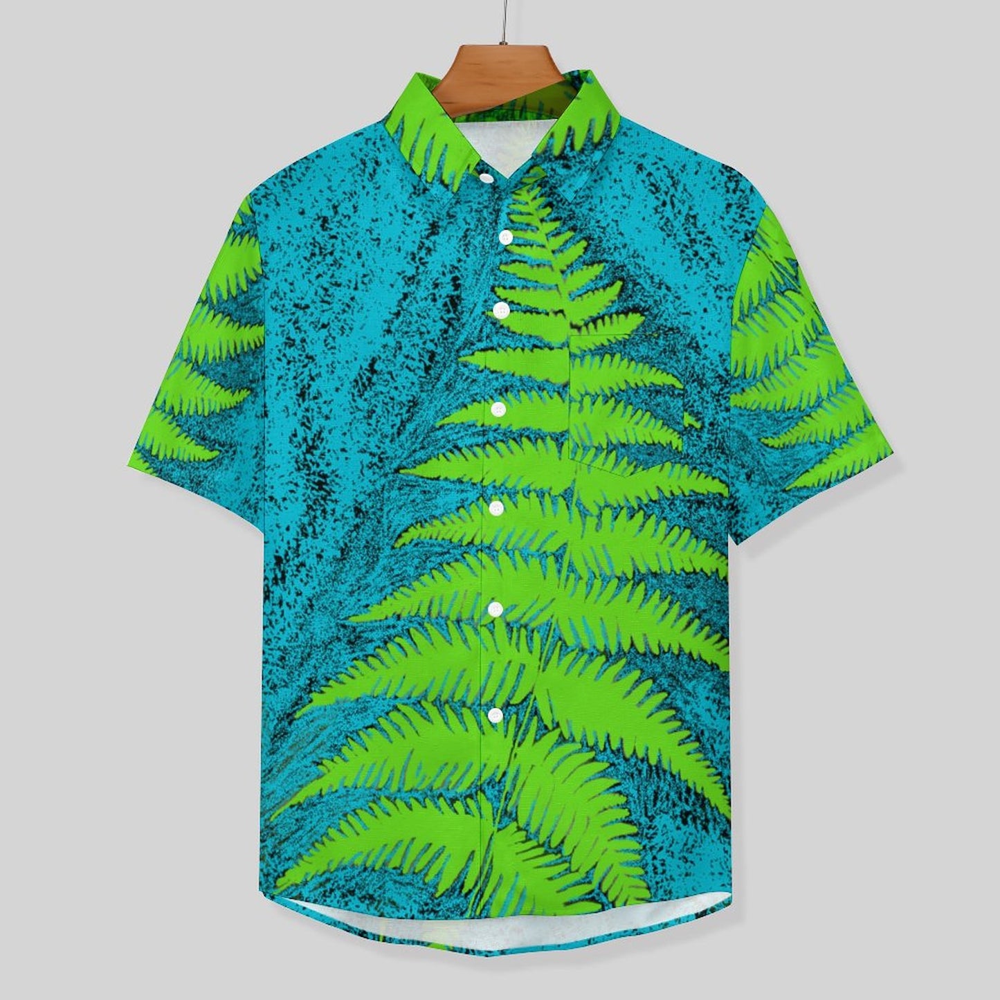 Chemise pacific imprimé feuille verte