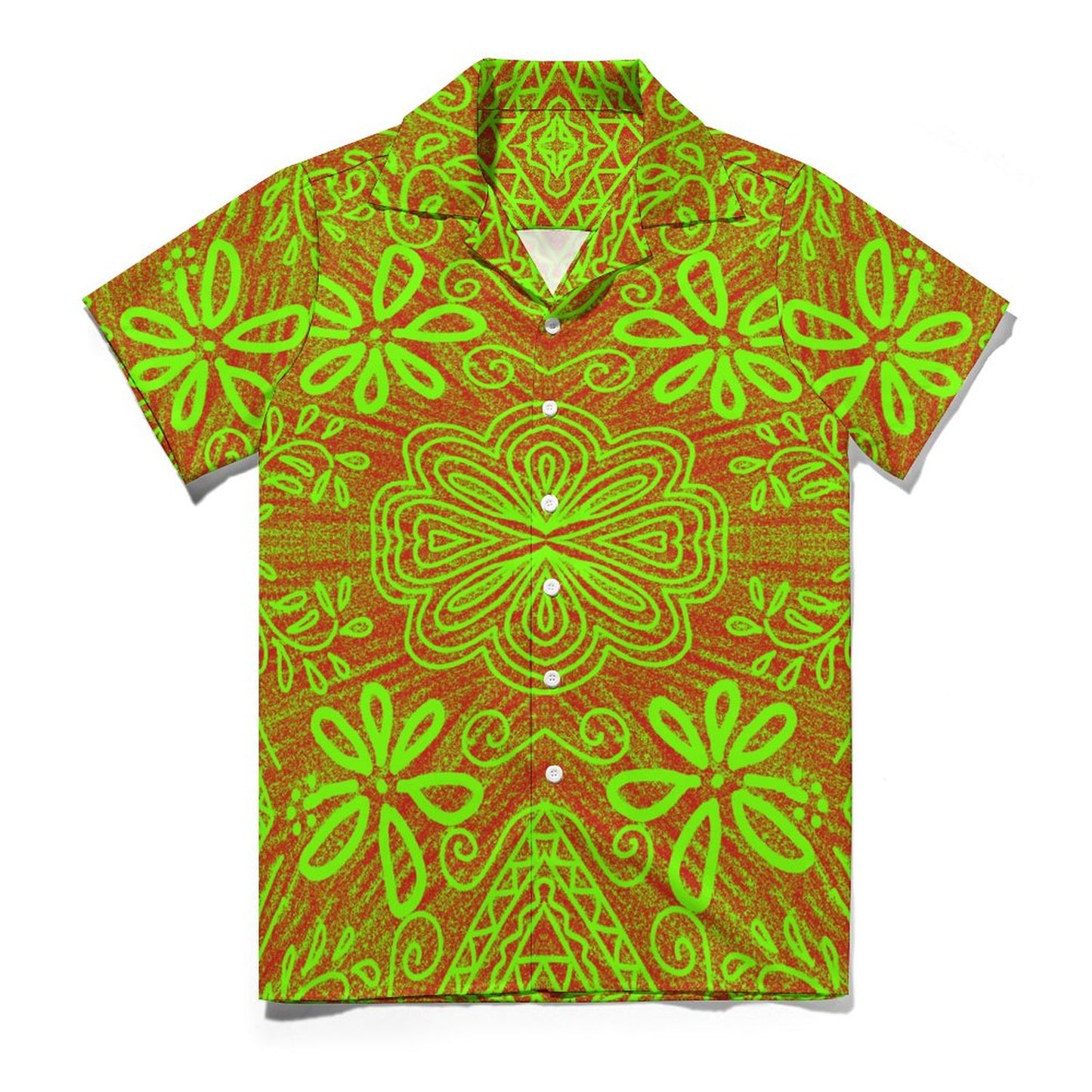 Chemise vert claire imprimé fleur