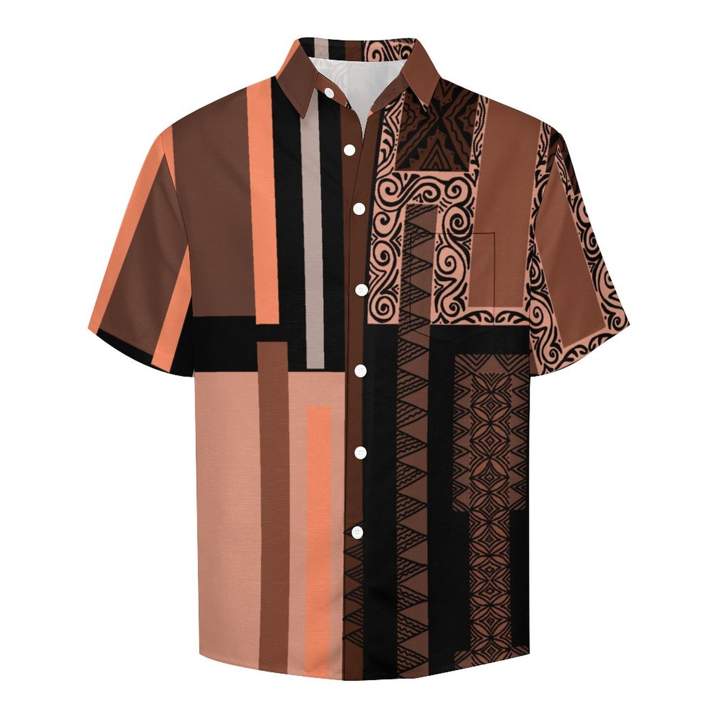 Chemise noir pacific imprimé gatu