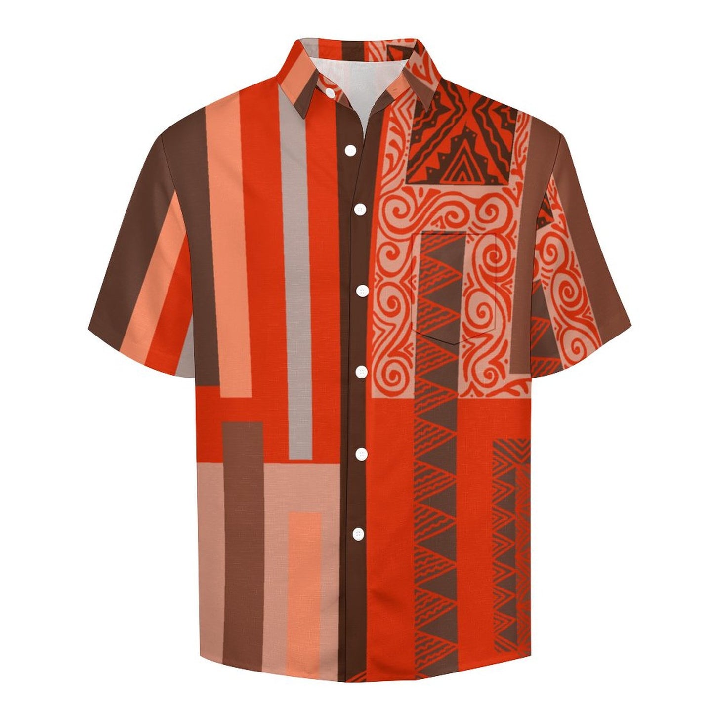 Chemise rouge pacific imprimé gatu