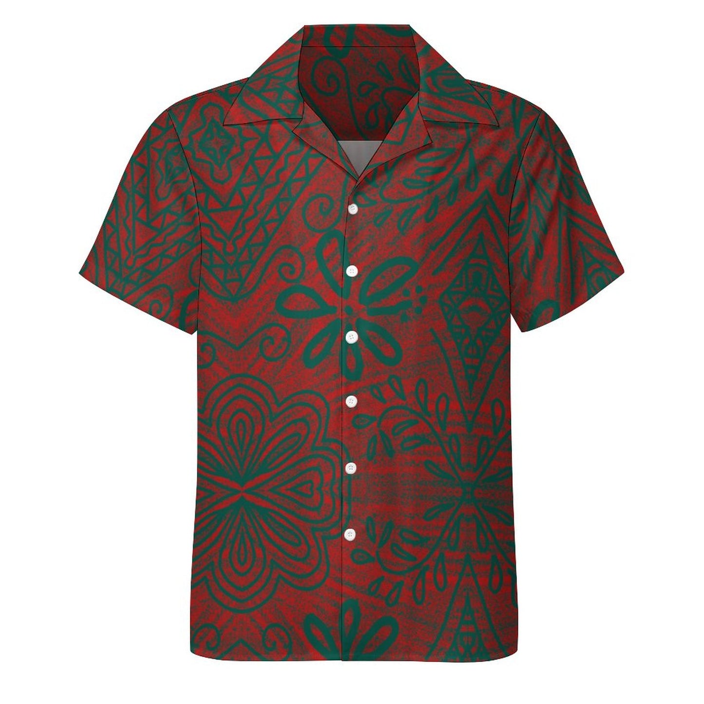 Chemise vert foncé imprimé fleur