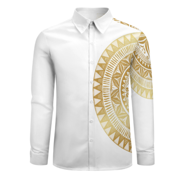 Chemise blanc imprimé tapa