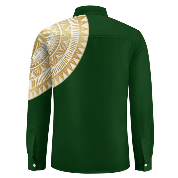 Chemise vert imprimé tapa