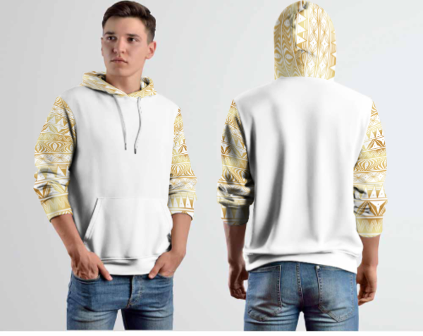 Sweat à capuche blanc