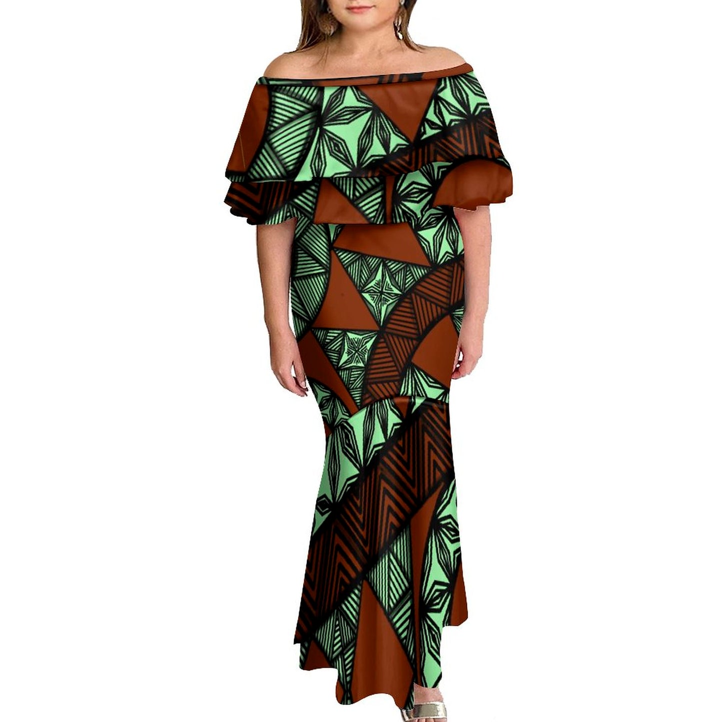 Robe longue matatoa  vert