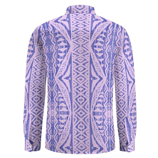 Chemise kalaga violet claire imprimé gatu