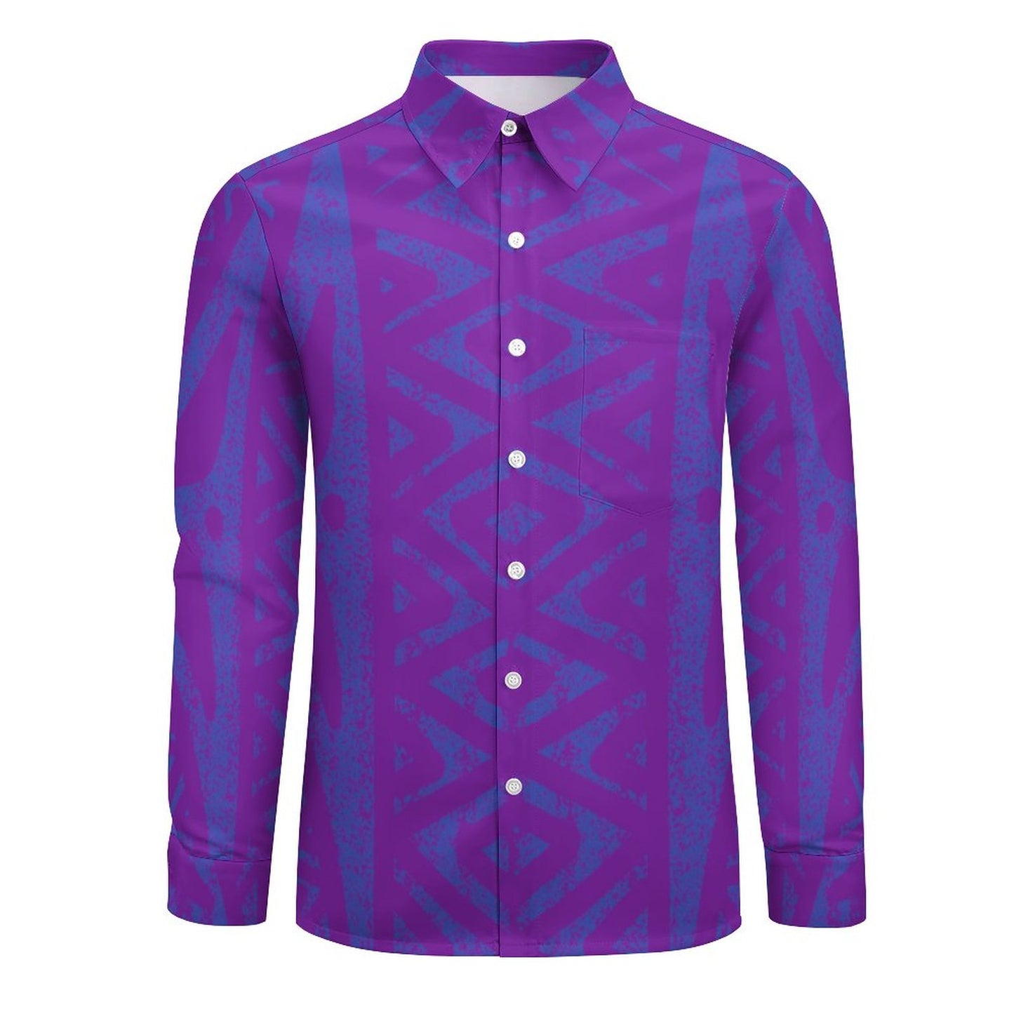 Chemise kalaga violet imprimé gatu