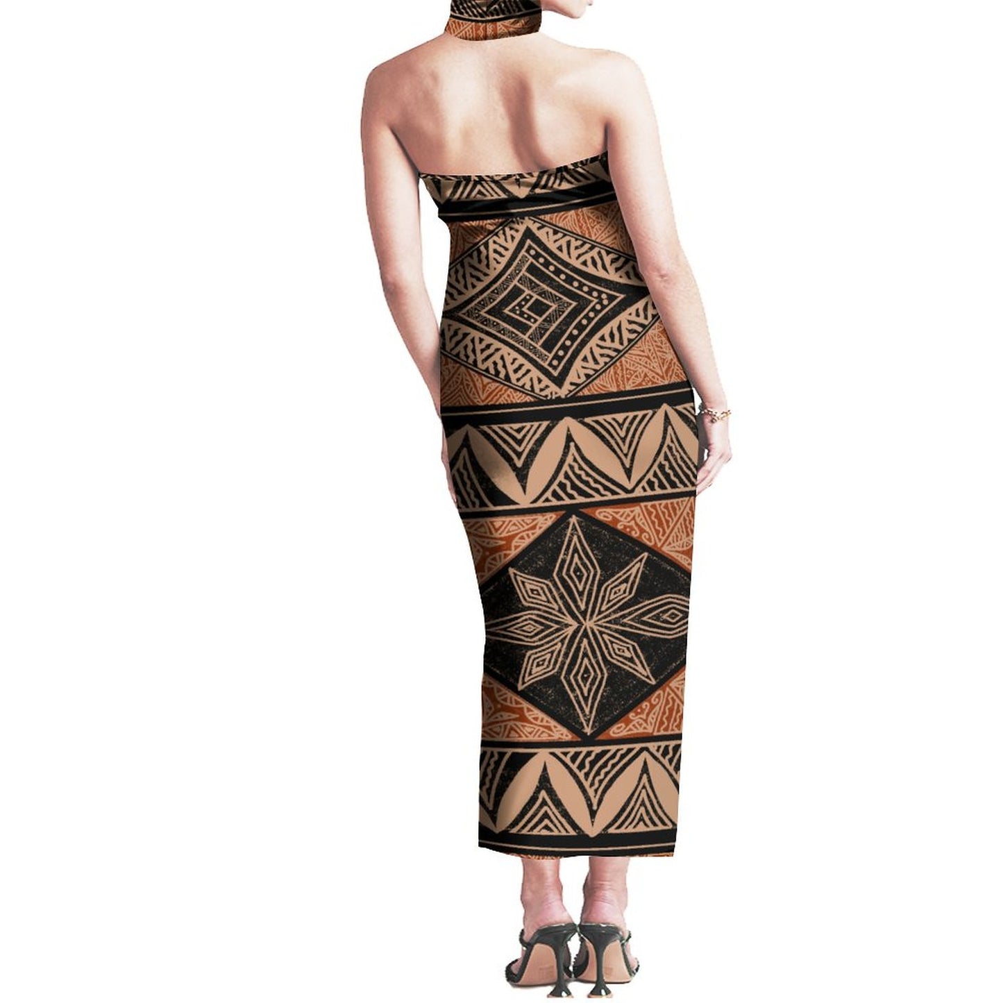 Robe sala beige imprimée gatu