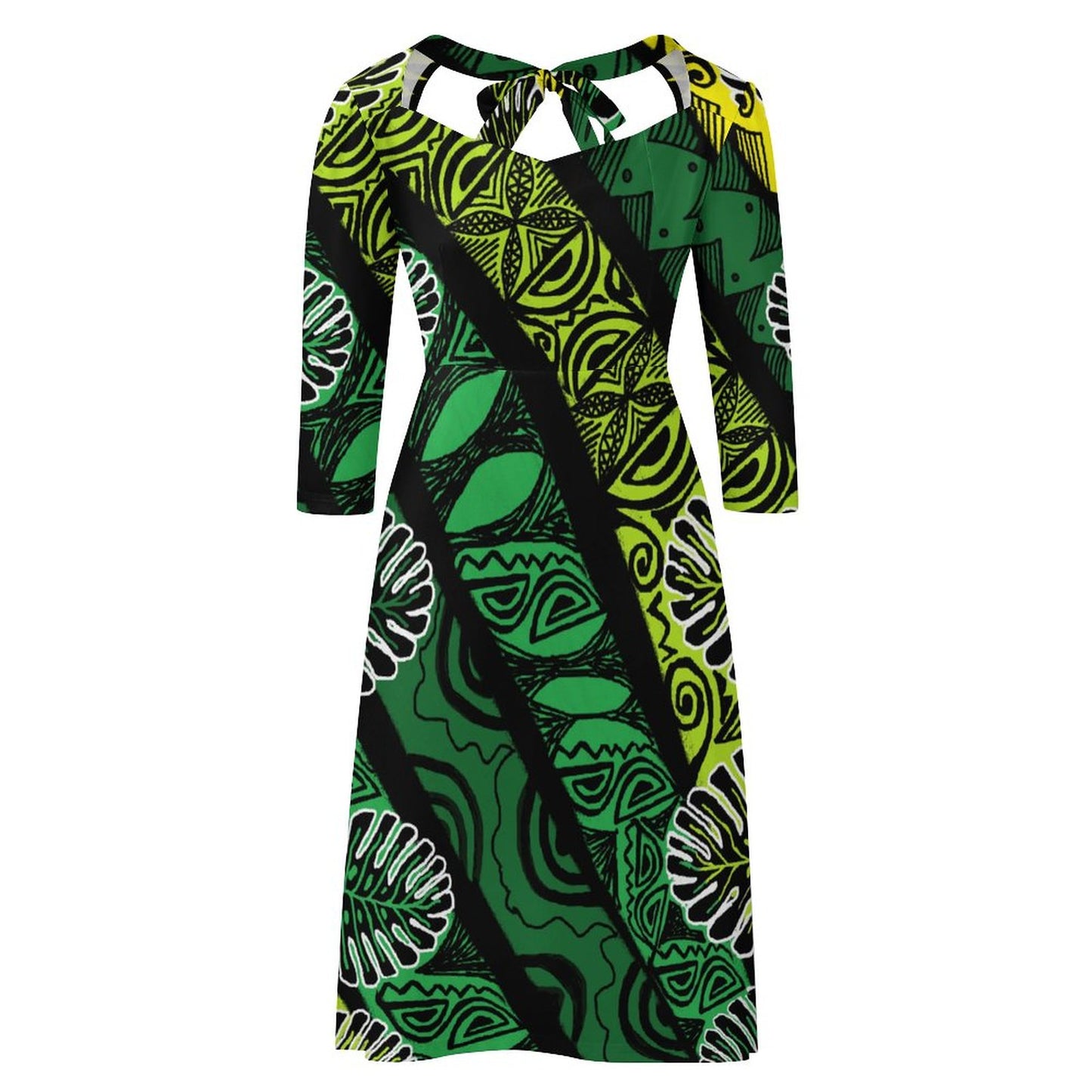 Robe évasée à nœud