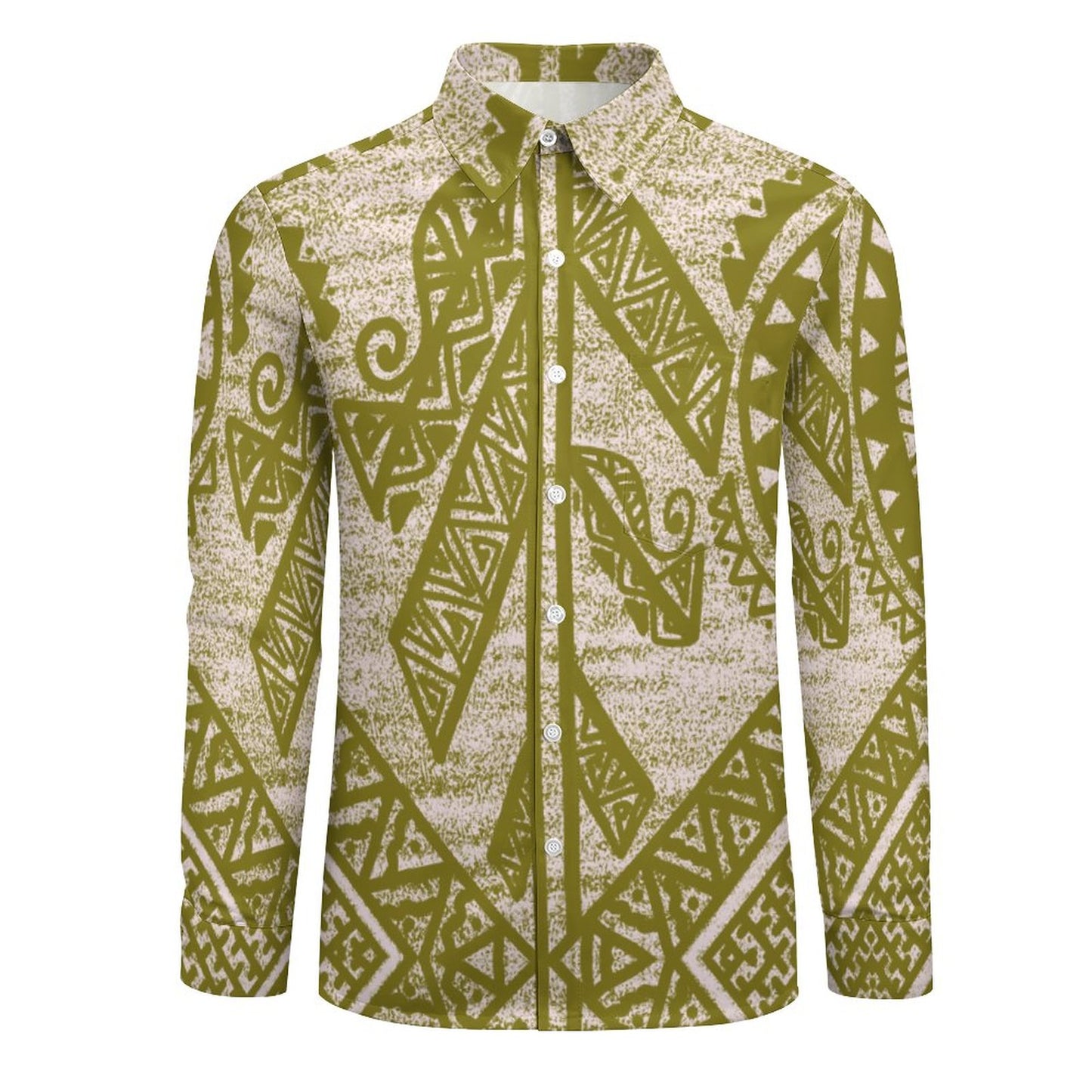 Chemise kalaga vert kaki imprimé gatu