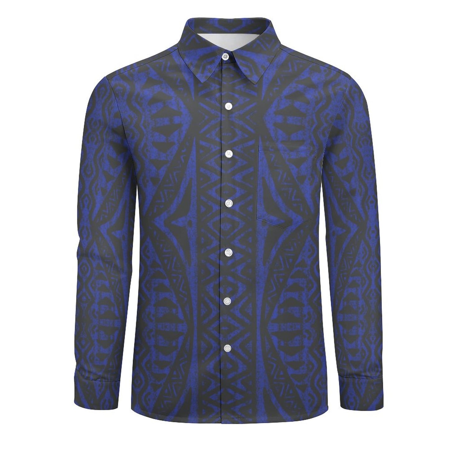 Chemise kalaga bleu imprimé gatu