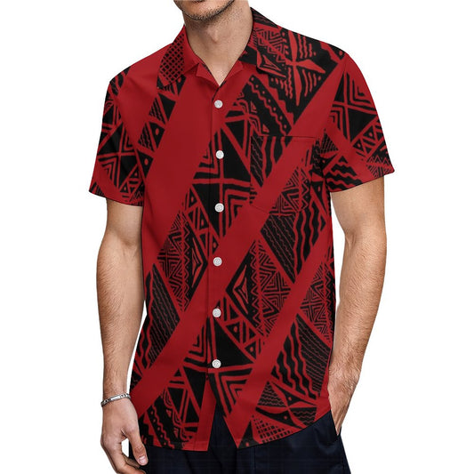 Chemise hévi rouge imprimé gatu