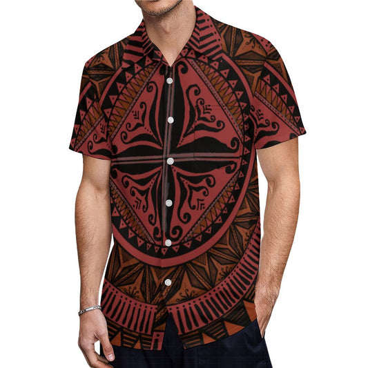 Chemise hévi rouge imprimée gatu