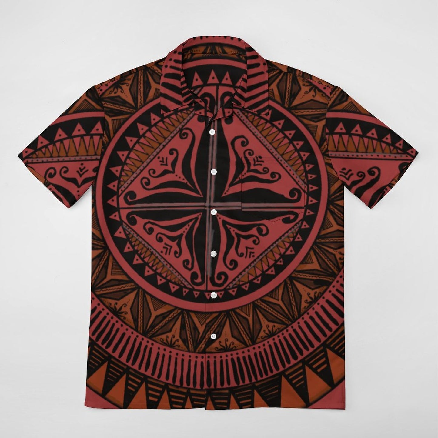 Chemise hévi rouge imprimée gatu