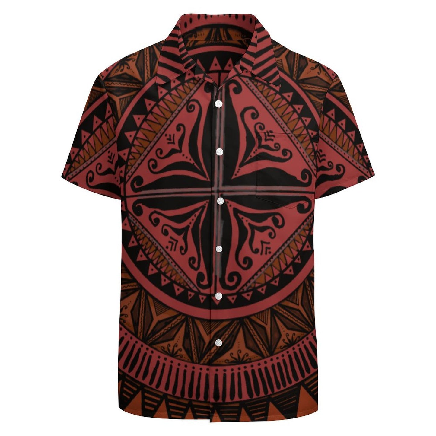 Chemise hévi rouge imprimée gatu