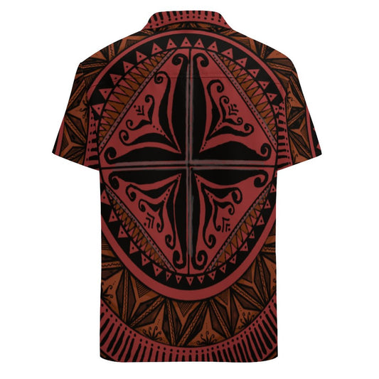 Chemise hévi rouge imprimée gatu