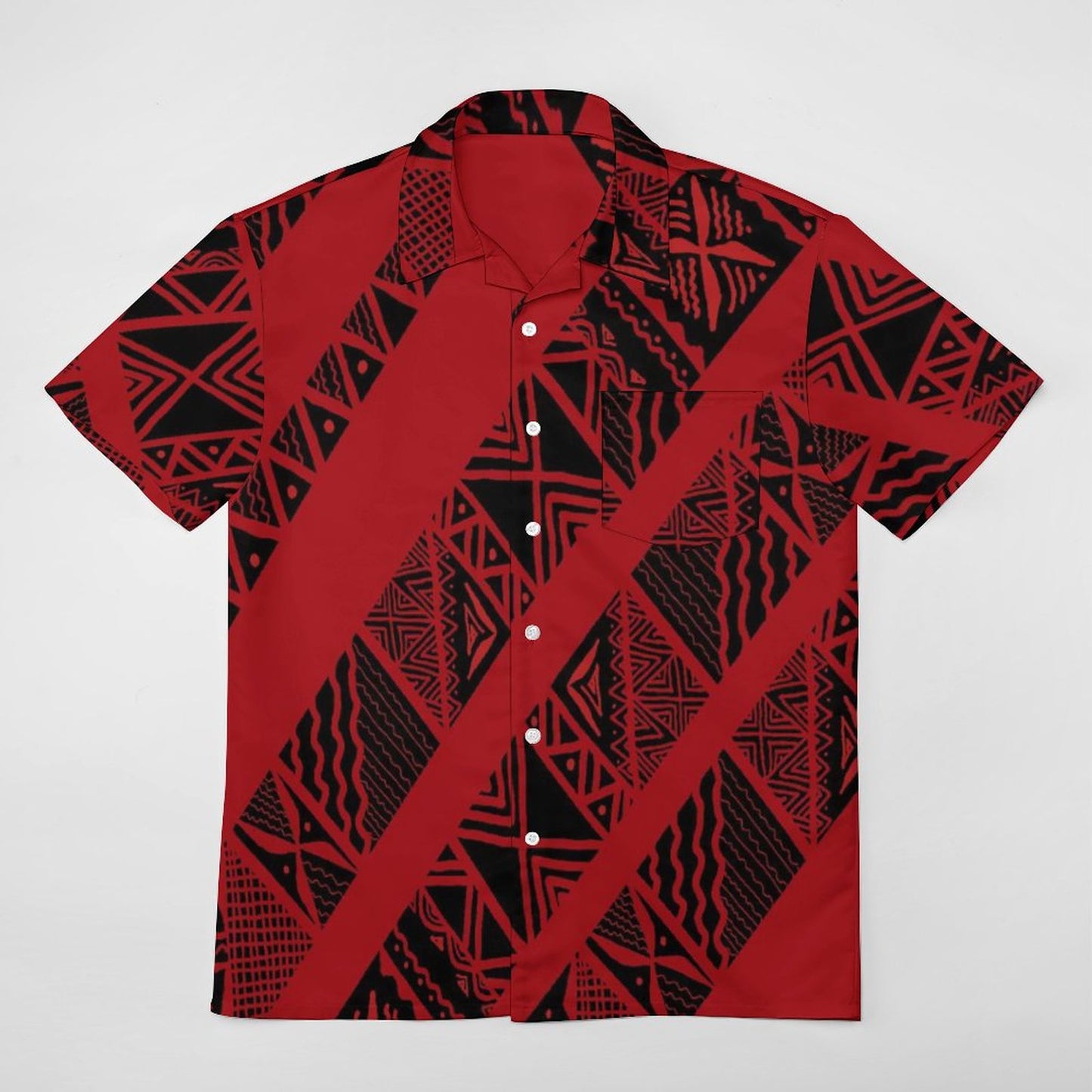 Chemise hévi rouge imprimé gatu