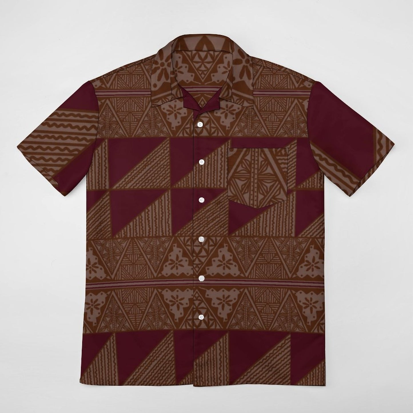Chemise hévi rouge bordeaux imprimée gatu