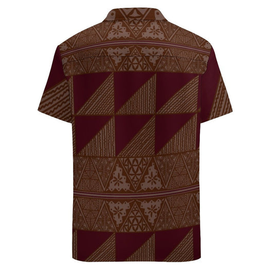 Chemise hévi rouge bordeaux imprimée gatu
