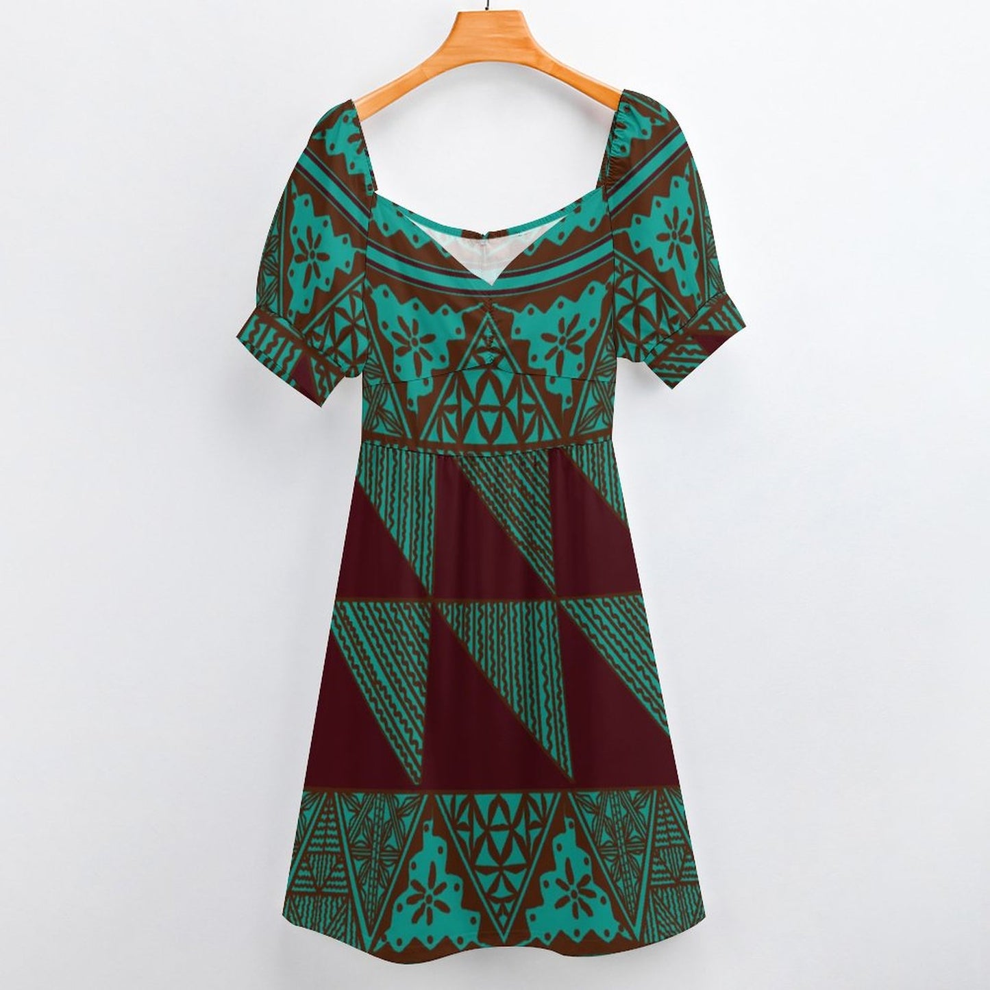 Robe ana vert imprimée gatu
