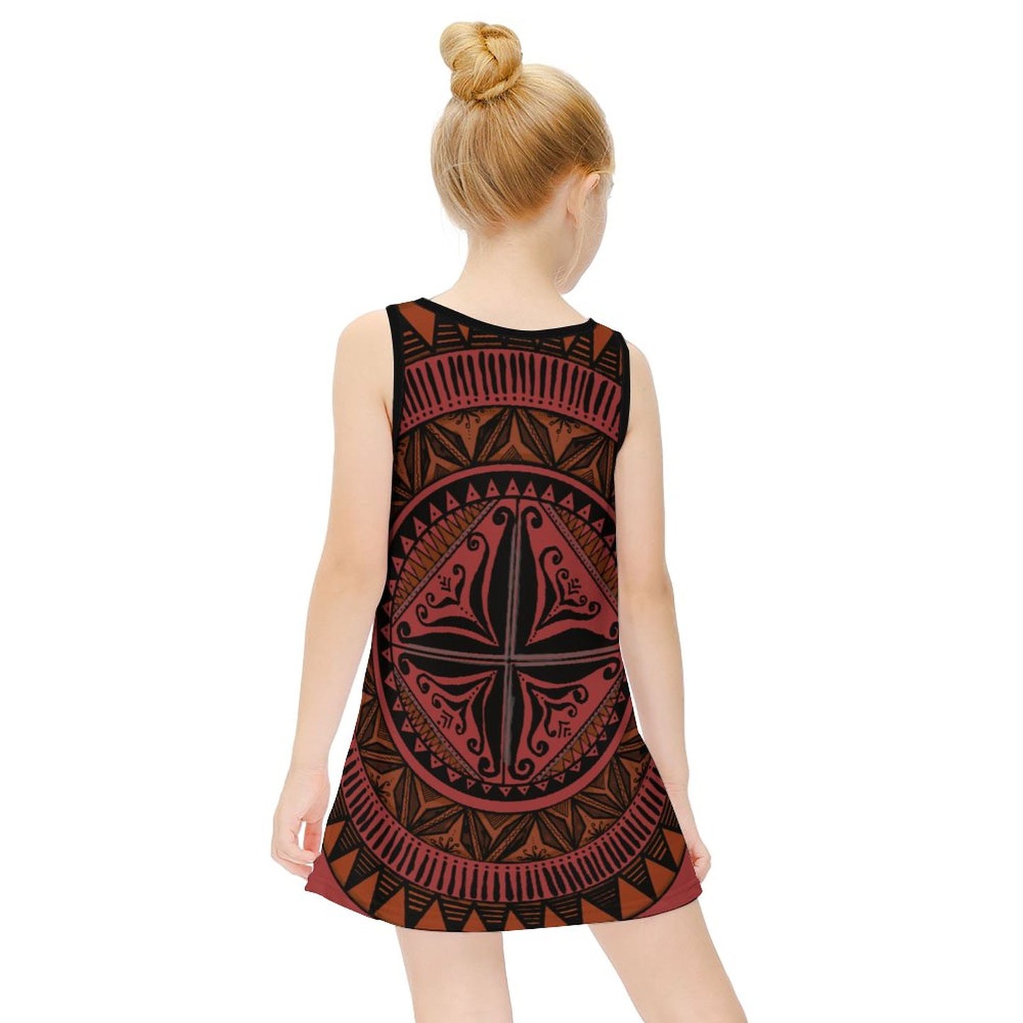 Robe lina rouge imprimée gatu