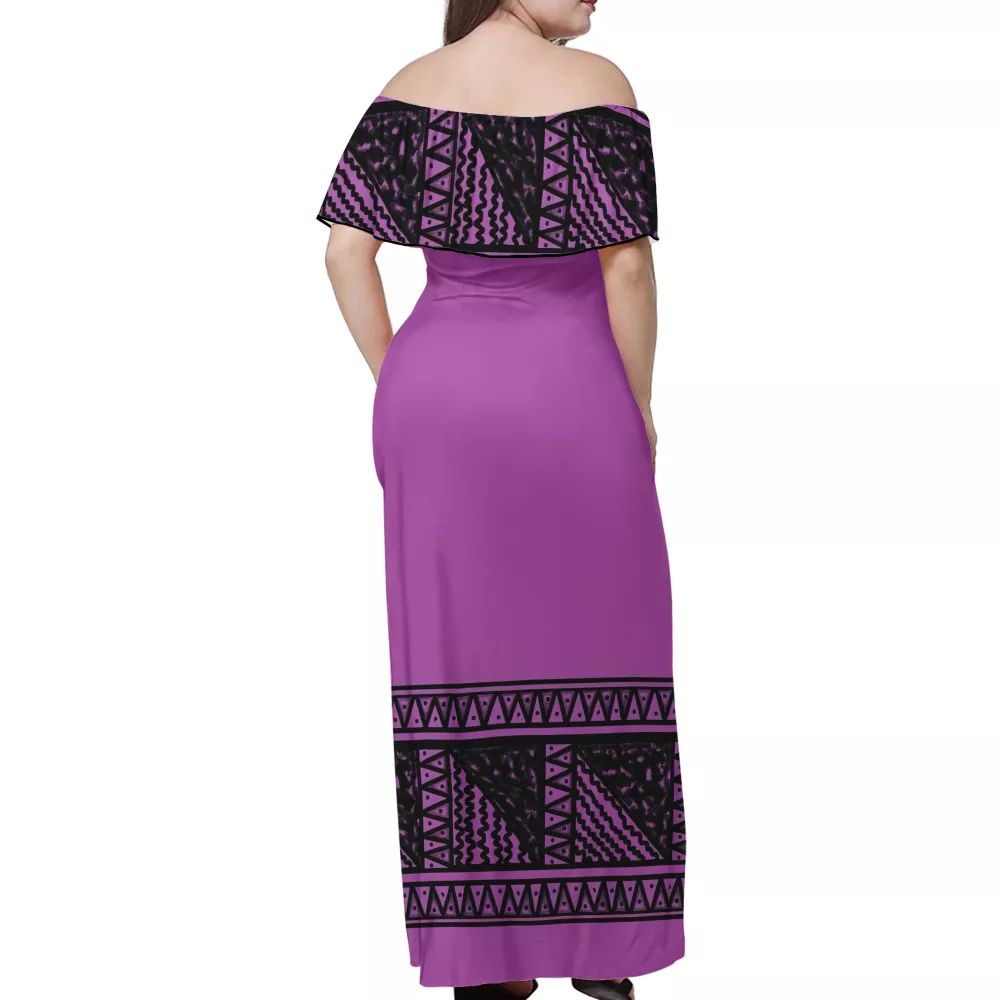 Robe longue épaule dénudée