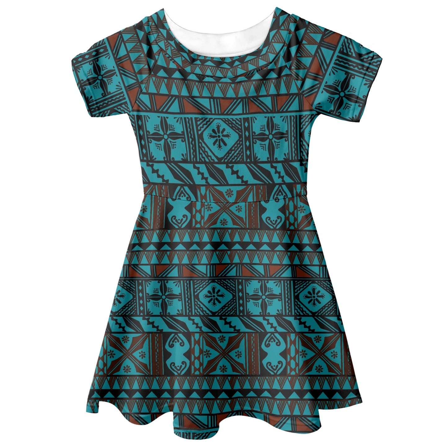 Robe lina vert imprimée gatu