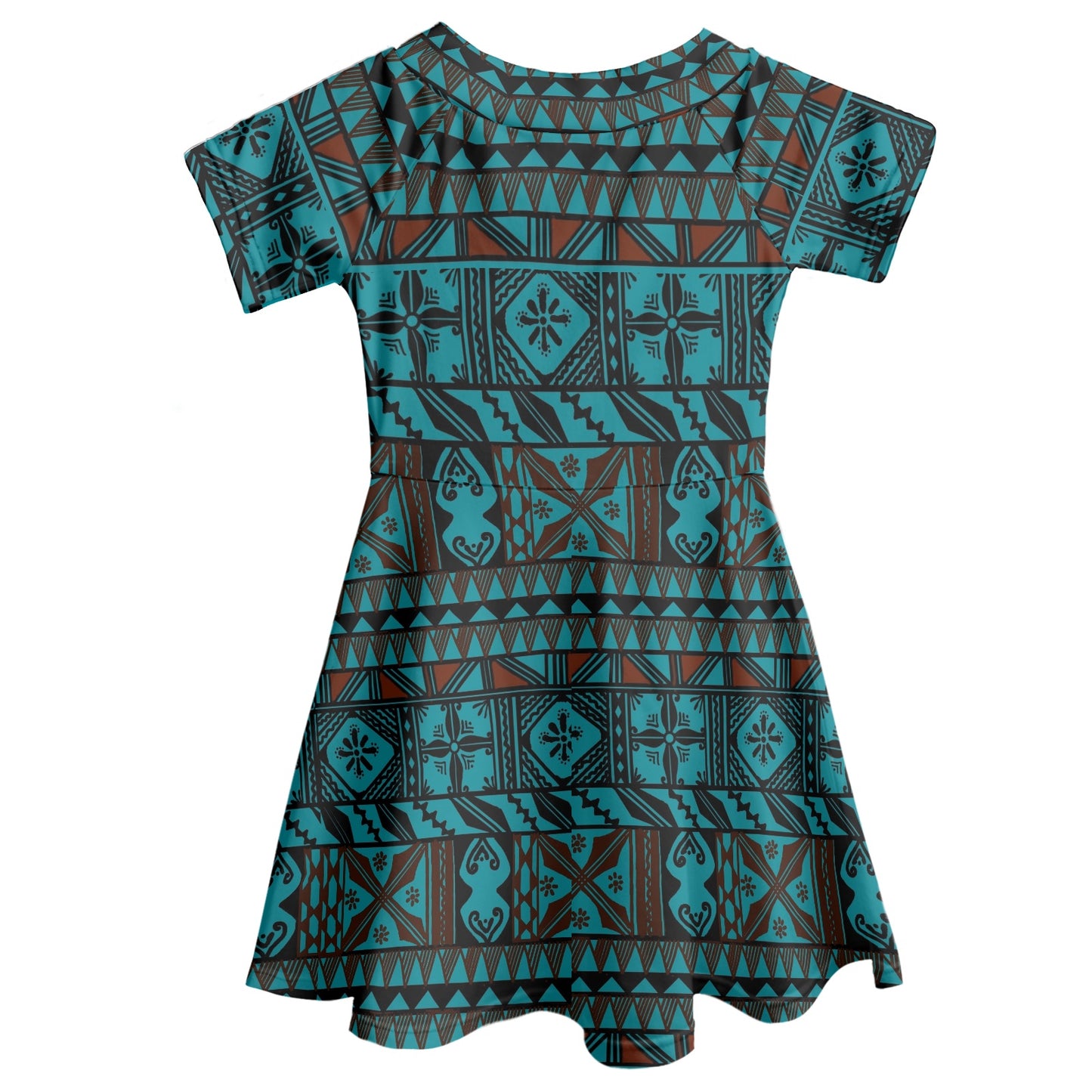 Robe lina vert imprimée gatu