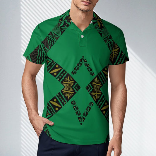 Polo pio vert imprimée gatu