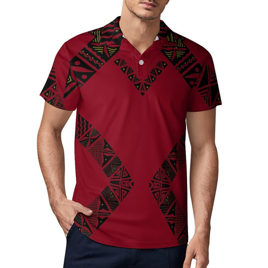 Polo pio rouge imprimé gatu