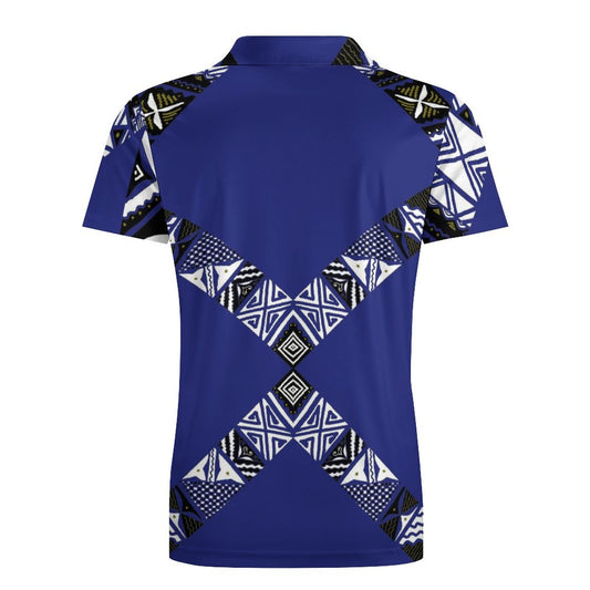 Polo pio bleu imprimé gatu