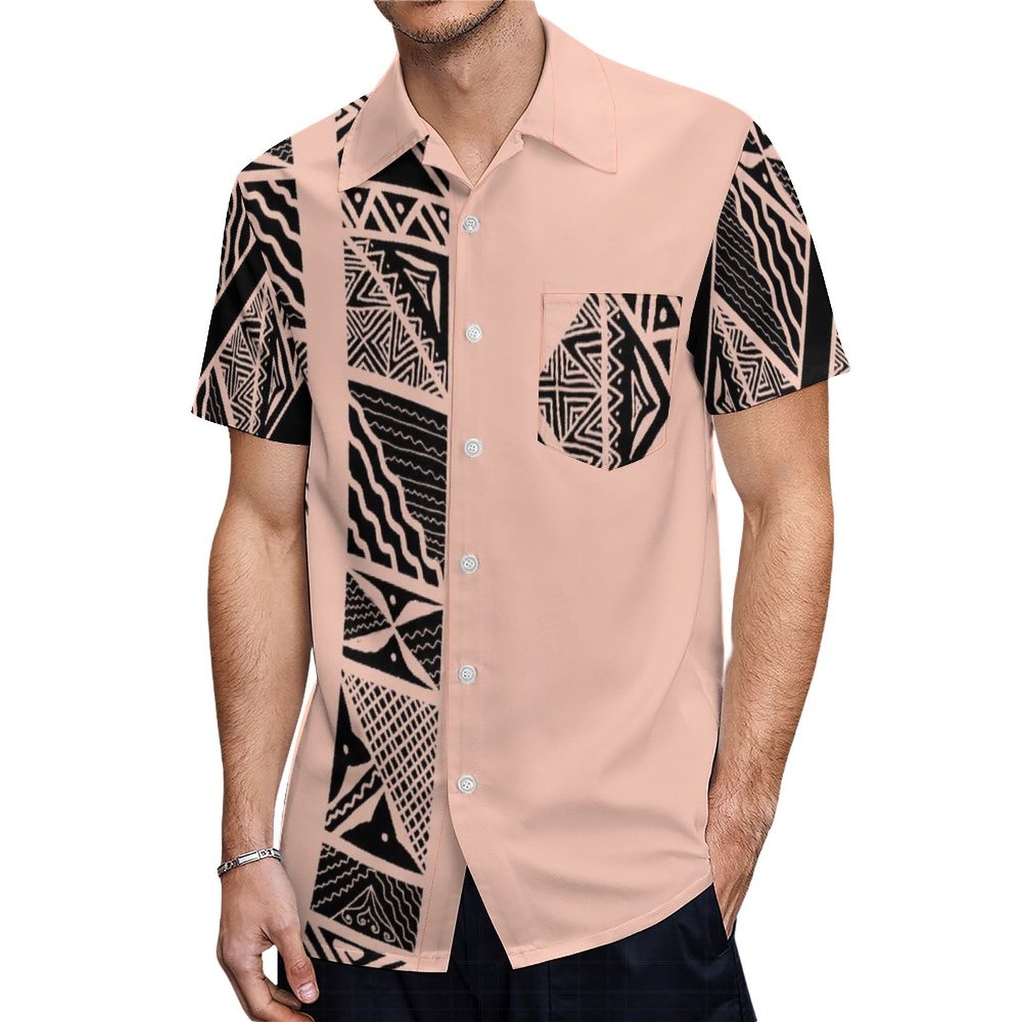 Chemise hévi saumon imprimé gatu