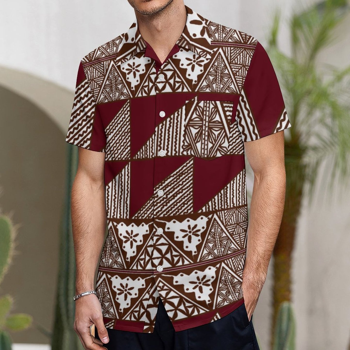 Chemise hévi imprimée gatu blanc