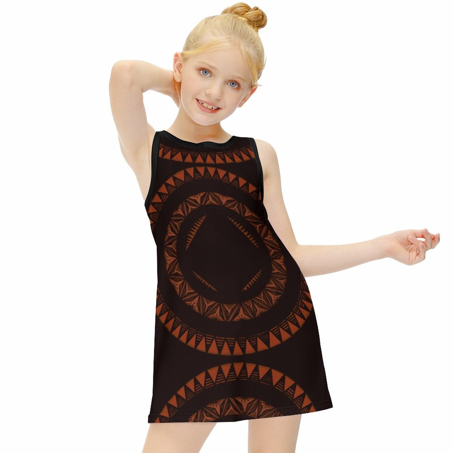 Robe lina noir imprimée gatu