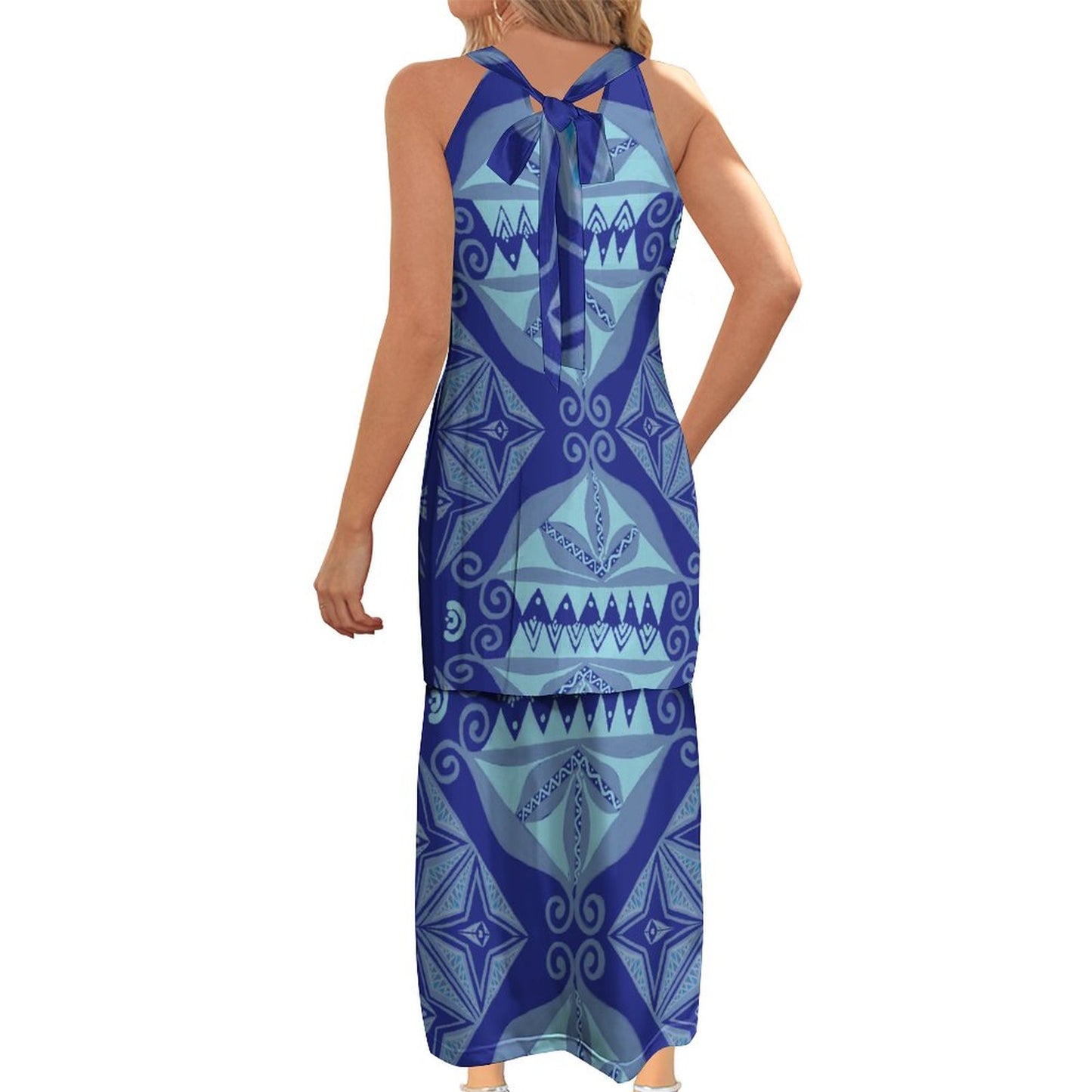 Ensemble diane imprimé bleu lagon