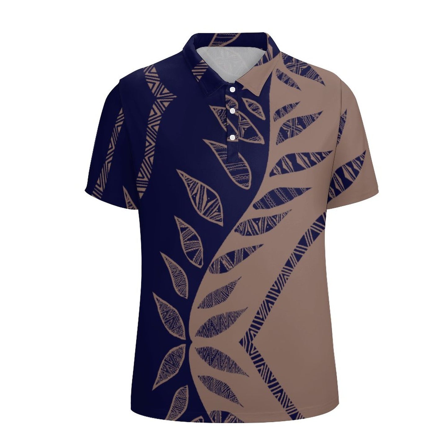 Polo pio marron imprimé